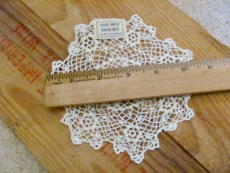 Doily Vintage Handmade Crocheted Doily 6 Inch Round Unused // Many others to choose from in my shop image 3