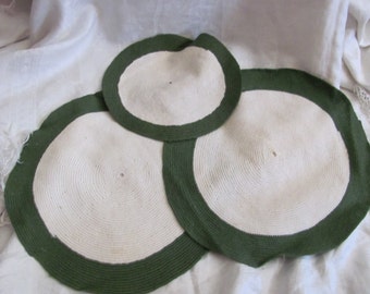 Set of 3 Vintage Handmade Doily Trivets Table Decor