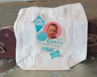 Vintage Mid Century Curity Training Pants Underwear for Toddlers Children New old stock unused