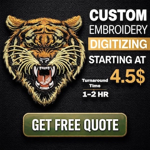 Kundenspezifische Stickerei Digitalisierungsservice für Ihr Logo, Bild oder Kunstwerk in DST, EMB, PES, Exp, Jef Dateien