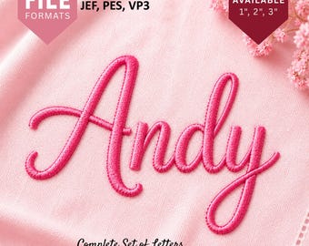 Cursive Embroidery Font BX | Script Embroidery Font | Handwritten Embroidery Fonts | Native BX Font | pes, dst, exp, jef, vp3
