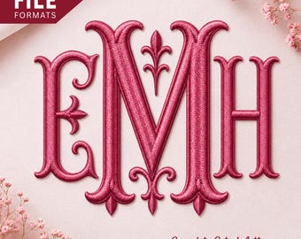 Fishtail Embroidery Font BX | Color Script Embroidery Alphabet | Machine Embroidery Font | Native BX Font | pes, dst, exp, jef, vp3