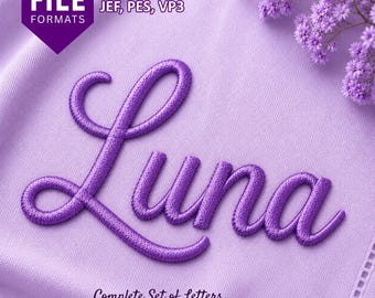 Cursive Embroidery Font BX | Script Embroidery Font | Handwritten Embroidery Fonts | Native BX Font | pes, dst, exp, jef, vp3