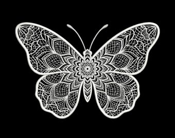Butterfly Embroidery Design File for Machine Embroidery, Earring Butterfly Pattern, PES DST, EXP Jef, Digital Embroidery File
