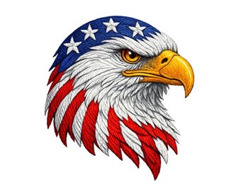 American Eagle Machine Embroidery Design, USA 250 Years of Freedom Embroidery Design, Patriotic 4th of July PES DST Files