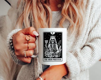 Tarot Tasse Hohepriesterin Hohepriesterin Tasse Tarot Karte Tasse Witchy Tasse Die Hohepriesterin Tarot Hohepriesterin Tarot Vintage ReiterWaite