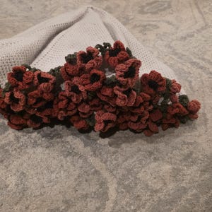 Crochet Flower Bouquet Throw Blanket image 7