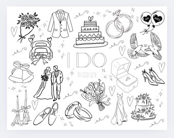I do- Wedding Coloring Sheet Template