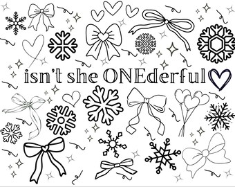 Birthday coloring sheet-ONEderful Winter
