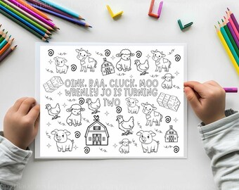 Farm coloring sheet