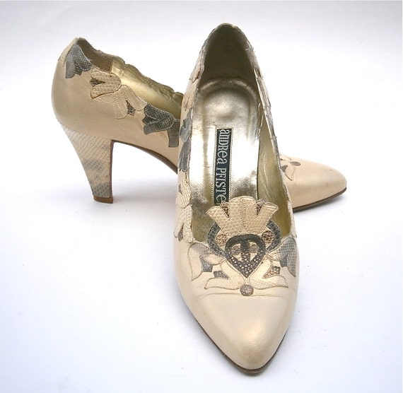 ladies cream heels