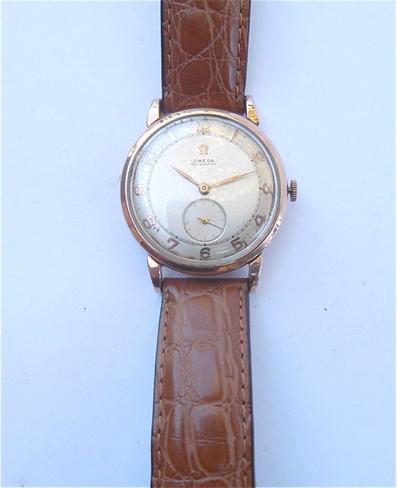 antique gold omega mens watch