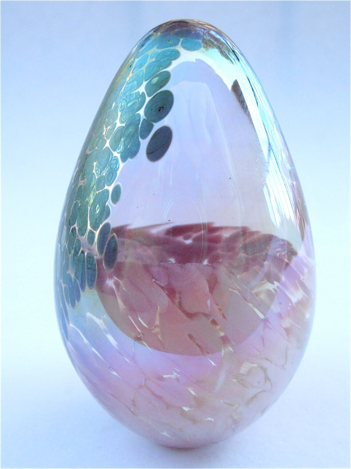 Vintage Egg Figurine Egg Crystal Paperweight Glass Eye Studio Etsy