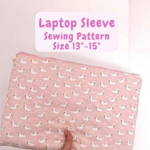ノートパソコン用スリーブの縫製パターン - ノートパソコン用バッグカバーのパターン - コンピューターケースの縫製パターン - コンピューターケースのテンプレート - ノートパソコン用縫製パターン