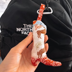 Molde para chaveiro de bota de cowboy - Faça você mesmo - Chaveiro de bota de cowboy - Molde para chaveiro de bota de cowboy - Presente faça você mesmo - Chaveiro de bota para bolsa