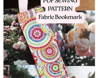 PDF Fabric Bookmark Sewing Pattern Template Begginer Friendly | Fabric Bookmark Pattern DIY | Handmade Bookmarks GIFT for Mom | Christmas