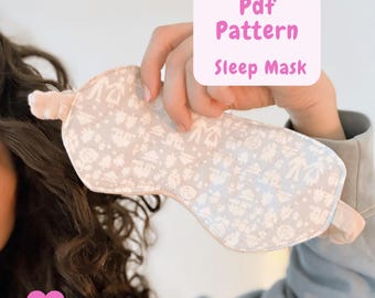 Eye Mask Pattern Sleep Mask Digital Pattern - Sleep Eye Mask Sewing Pattern pdf - Scrunchie Eye Mask Pattern pdf, Quilted Eye Cover