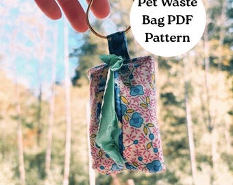Dog Poop Bag Sewing Pattern - Pet Waste Bag Dispenser Pattern - Mini Pup Pouch PDF Sewing Pattern - Pet sewing pattern - Pet Sewing Accessor