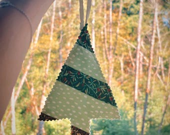 Pdf Fabric Christmas Tree Ornaments PDF SEWING PATTERN, Digital Download, How to Sew Handmade Quilted Decorations, Scrap fabric