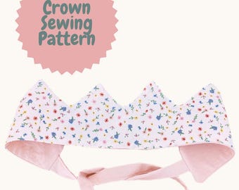 Diy verjaardagskroon naaipatroon pdf - kroon naaipatroon pdf, doe-het-zelf verjaardagskroon voor kinderen, prinses tiara meisjes cadeau