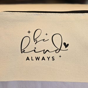 キャンバス コスメティック ジッパーポーチ