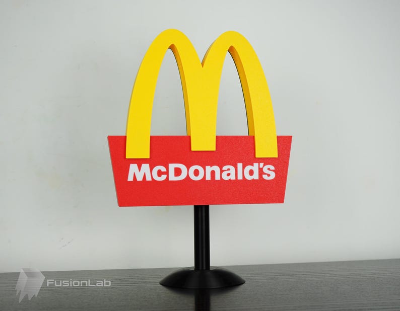 USB C LED Light Box Lamp Mcdonald's Pole Stand 3D Printed Logo Fast ...