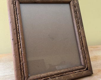8 x 10 Vintage Rope and Wood Picture Frame