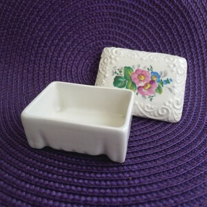 Mini Trinket Box and Pitchers, Flower Decoration, Vintage Cluttercore Knick Knack Vignette image 10