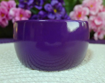 Vintage Eggplant Purple Bangle Bracelet, True 1970's Disco Era Jewelry