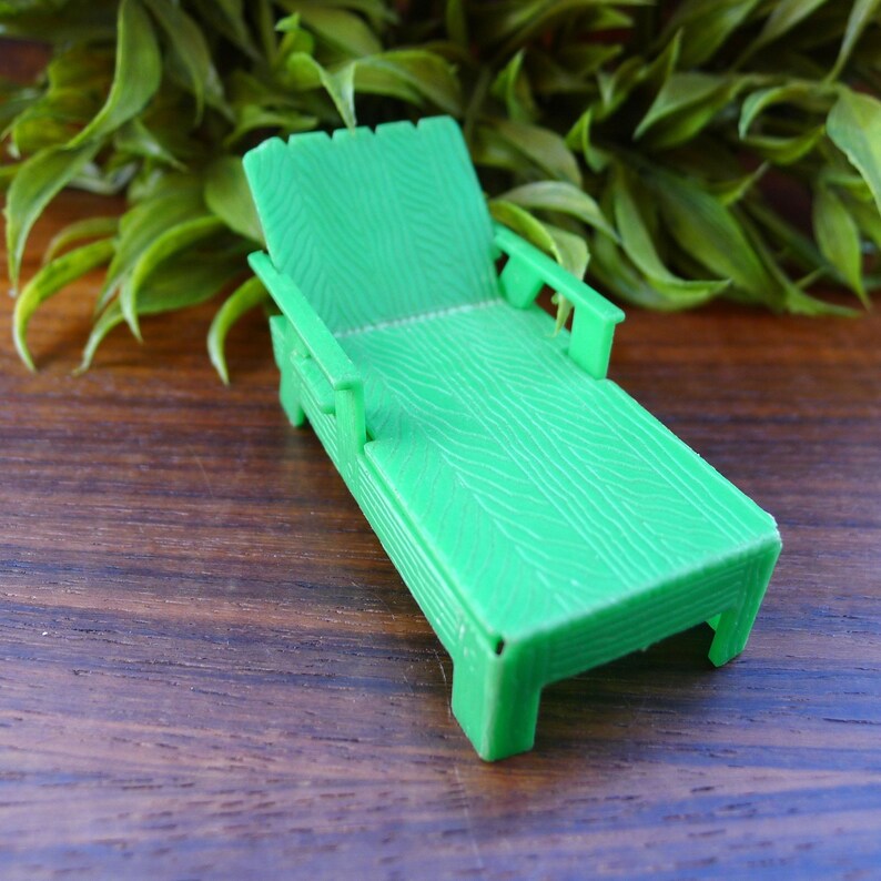 Vintage Dollhouse Patio Furniture 2 Chaise Lounge ...