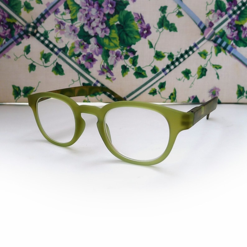 Olive Green Eyeglasses Cheaters 2.50 Reading Glasses Spring Etsy