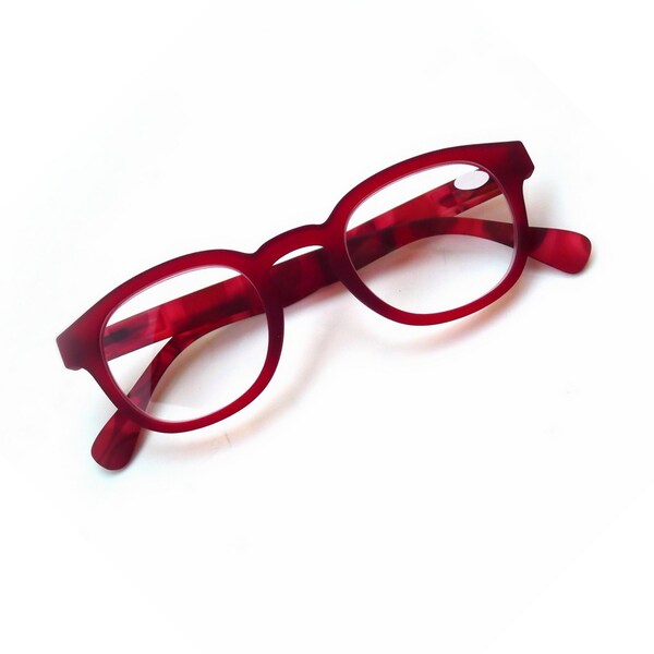 Cranberry Red 1.50 Eyeglasses, Cheaters Reading Glasses, Spring Hinge Readers