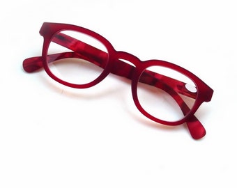 Berry Red 1.25 Eyeglasses Full Lens, Sturdy Glasses for Reading and Crafting