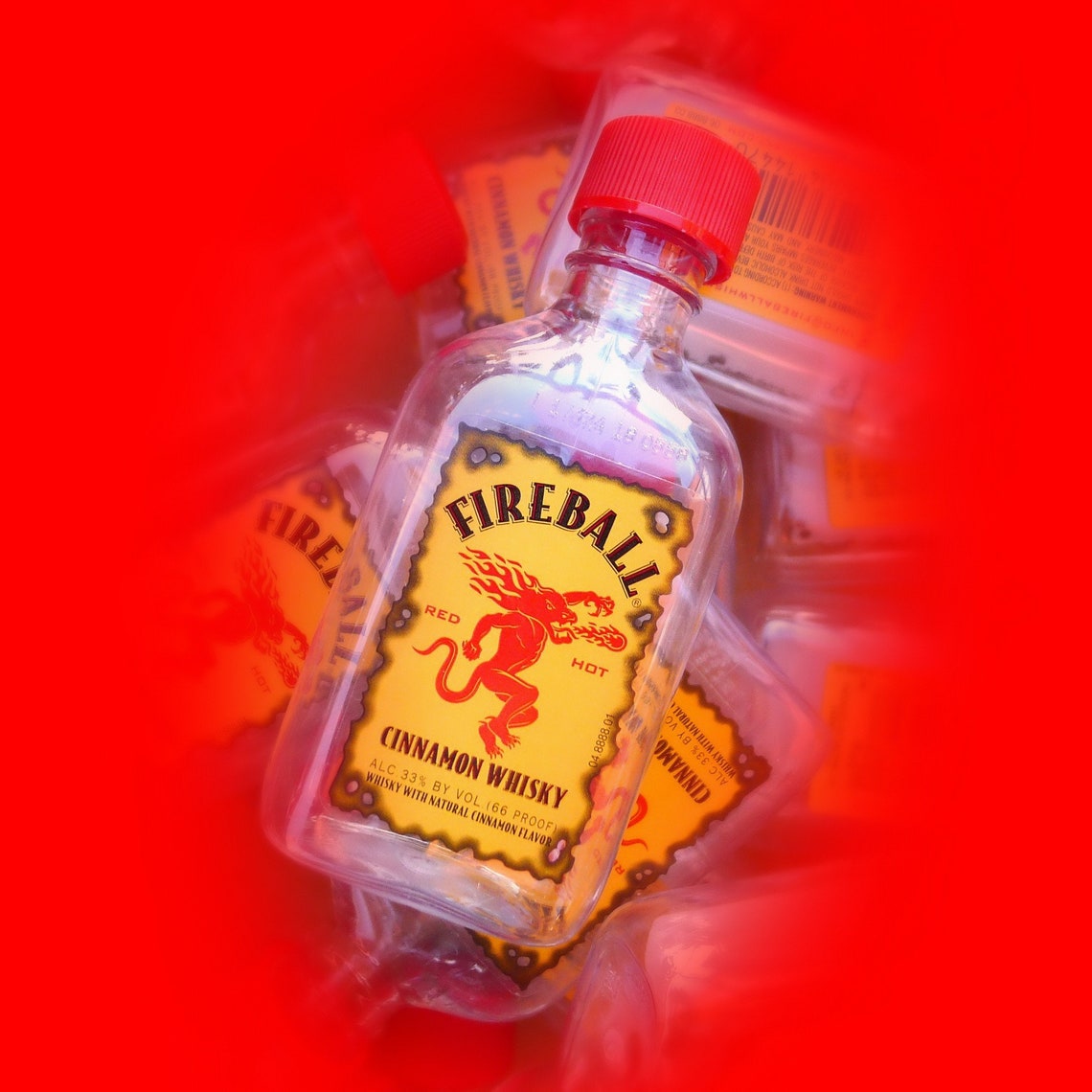 Fireball Lot 6 Mini Bottles Rinsed Clean Shot Jigger Size Etsy