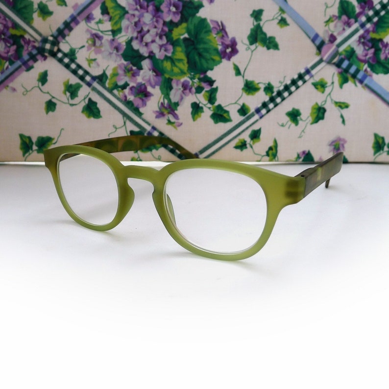 Camo Olive Green Eyeglasses Spring Hinge Full Lens Readers 4.00 Cheater Reading Glasses