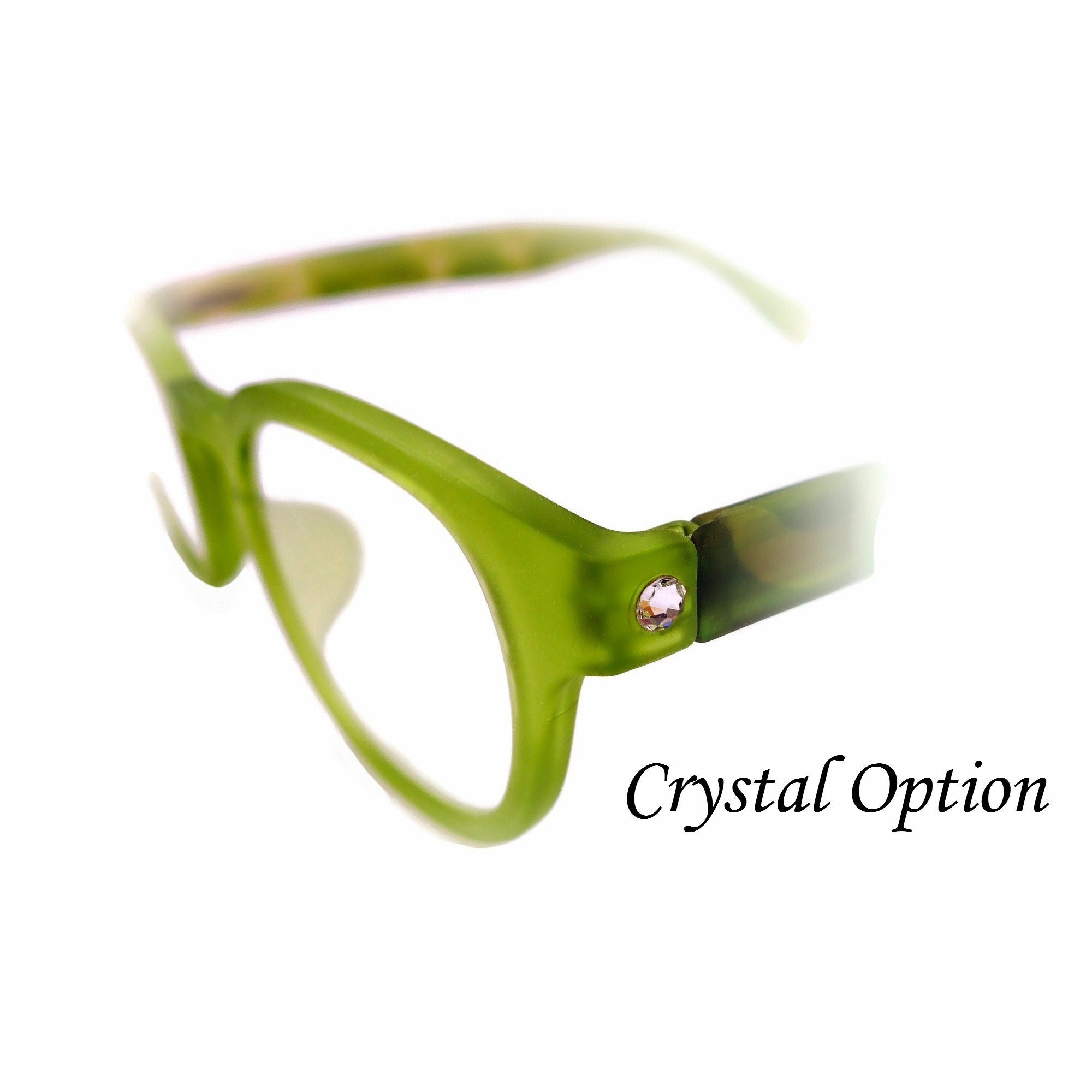 Olive Green Eyeglasses 2.50 Cheaters Reading and Crafting Etsy Australia