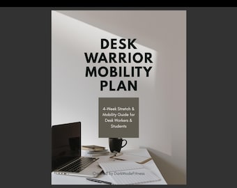 Mobilitetsplan för skrivbordsarbetare | 4 veckors dagligt stretchprogram för kontorsanställda och studenter | Utskrivbar PDF