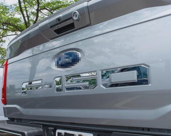 Emblemas con letras y detalles cromados en relieve 3D para portón trasero compatibles con F-150 2021-2026