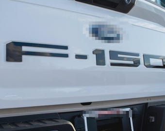 3D Raised Gloss Black Tailgate Inserts Letters Emblems fit for F-150 2021-2026