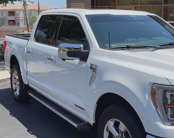 Cubiertas cromadas para espejos laterales de Ford F150 (2021-2025) con señal de giro