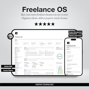 Modello di gestione progetti freelance Notion + CRM + strumento di monitoraggio delle entrate