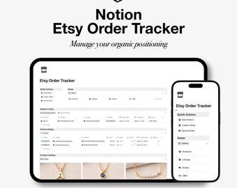 Etsy Order Tracker Notion Template | Order Management System for Sellers
