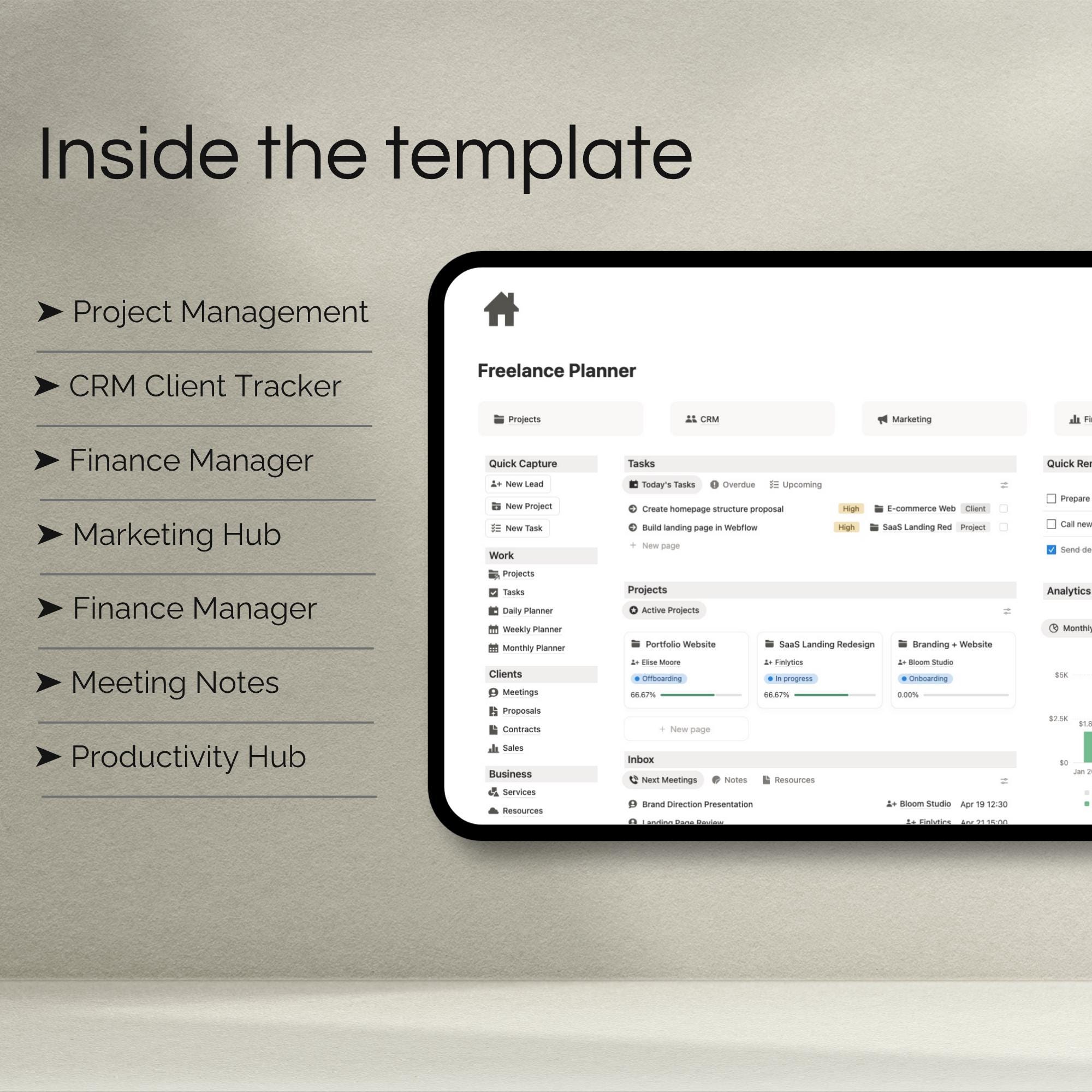 Freelancer OS Notion Template | Client CRM, Project Management, Finance ...