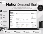 Notion Second Brain | All-in-One Digital Brain System for Notes, Tasks, Projects & Personal Organization
