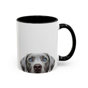 Weimaraner Coffee Mug with Blue Eyes Cute Dog Lover Gift for Weimaraner Owners