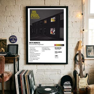 Arctic monkeys "Favourite Worst Nightmare" Album Double poster black and white A3 - Digital Download