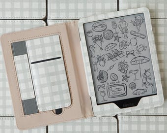 Kindle-Hülle mit grünem Vichykaro