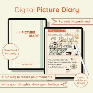 Digitales Bild-Tagebuch: GoodNotes Hyperlinked Journal (Digitaler Download)
