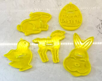 Vintage AMSCAN Cookie Cutters Easter Spring c1980s