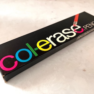 Vintage 12pc Box Faber Castell Col-Erase Colored Pencils Carmine Blue Yellow